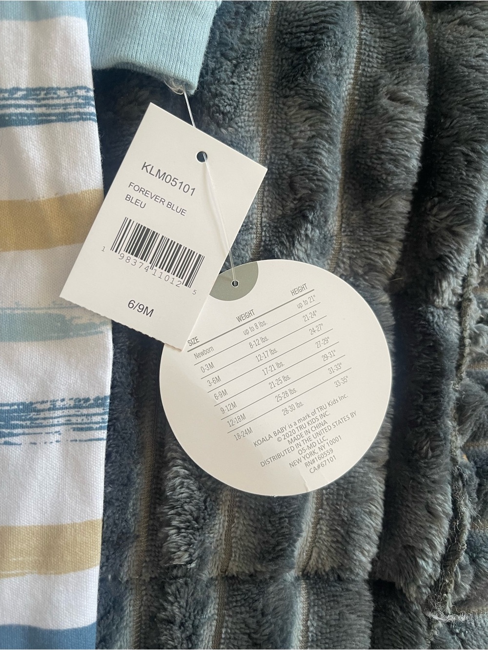 Koolaburra Baby Blue & Tan Striped Lion One-Piece - Picture 3 of 3